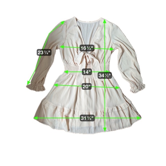 Tie-Front Ruffle Mini Dress – Boho Chic Size M - Picture 16 of 17